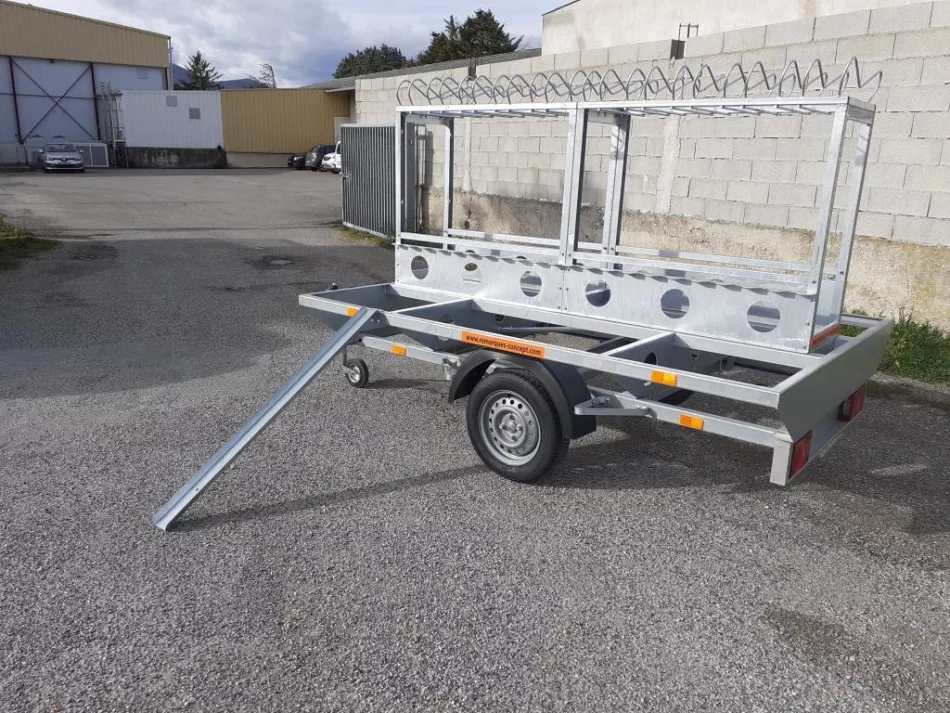 REMORQUE PORTE-VELOS SPECIALE VTT/VAE 20 PLACES