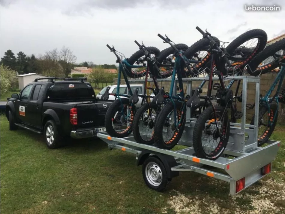 REMORQUE PORTE-VELOS 10 PLACES SPECIALE VTT/VAE