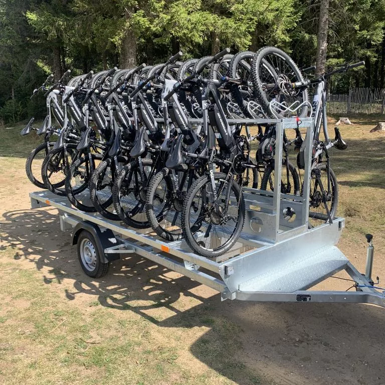 REMORQUE PORTE-VELOS SPECIALE VTT/VAE 20 PLACES